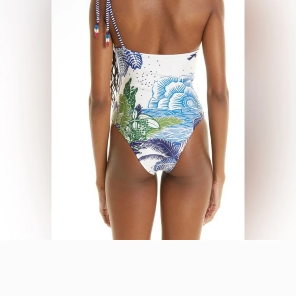 FARM Rio One Shoulder Tropical Print One Piece - Picture 4 of 6